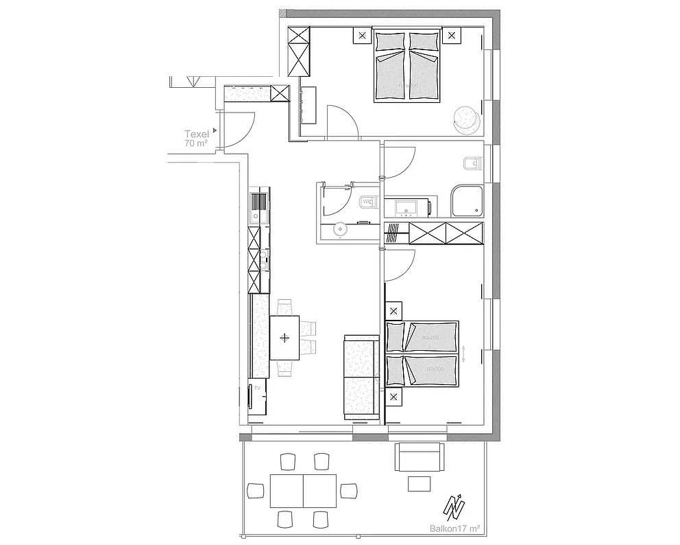 Ferienwohnung Texel: Grundriss