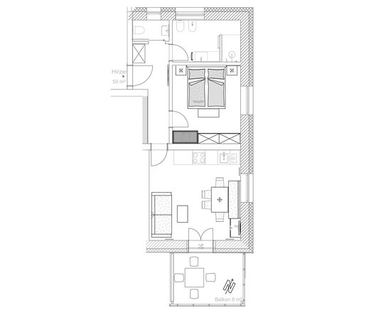 Ferienwohnung Hirzer: Grundriss der Wohnung