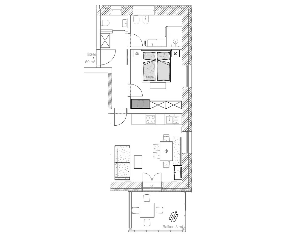 Ferienwohnung Hirzer: Grundriss