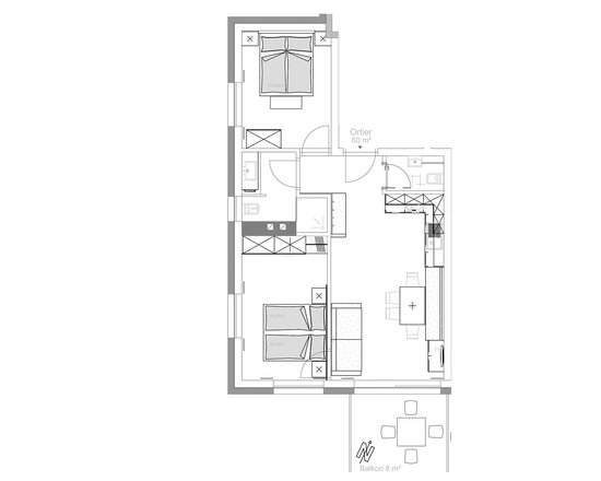 Ferienwohnung Ortler: Grundriss der Wohnung