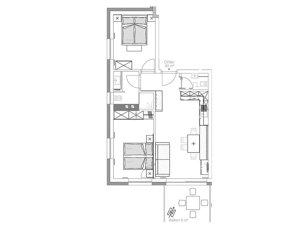 Ferienwohnung Ortler: Grundriss